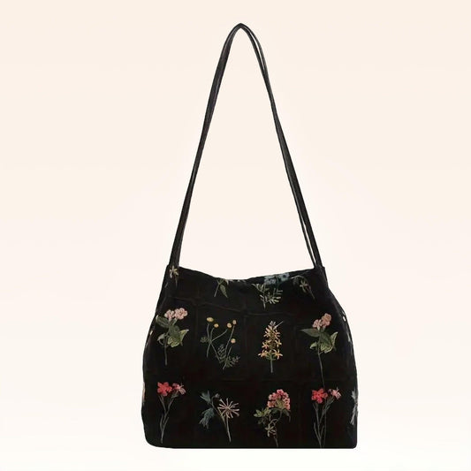 Floral Embroidered Tote Bag - BOUCLÉ & CO