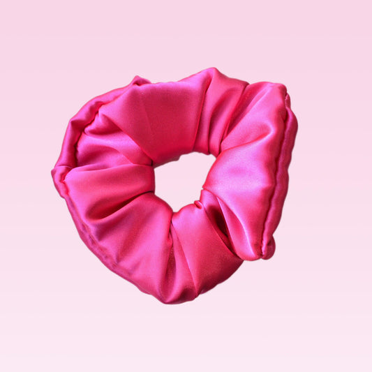 Pink Satin Scrunchie | Large - BOUCLÉ & CO
