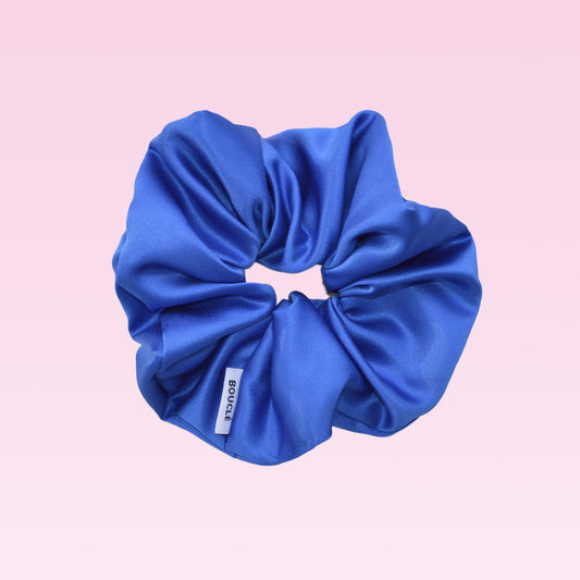 Mystique Blue Satin Scrunchie | Large - BOUCLÉ & CO