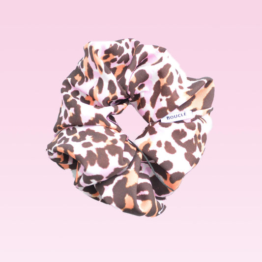 Pink Leopard Scrunchie | Large - BOUCLÉ & CO
