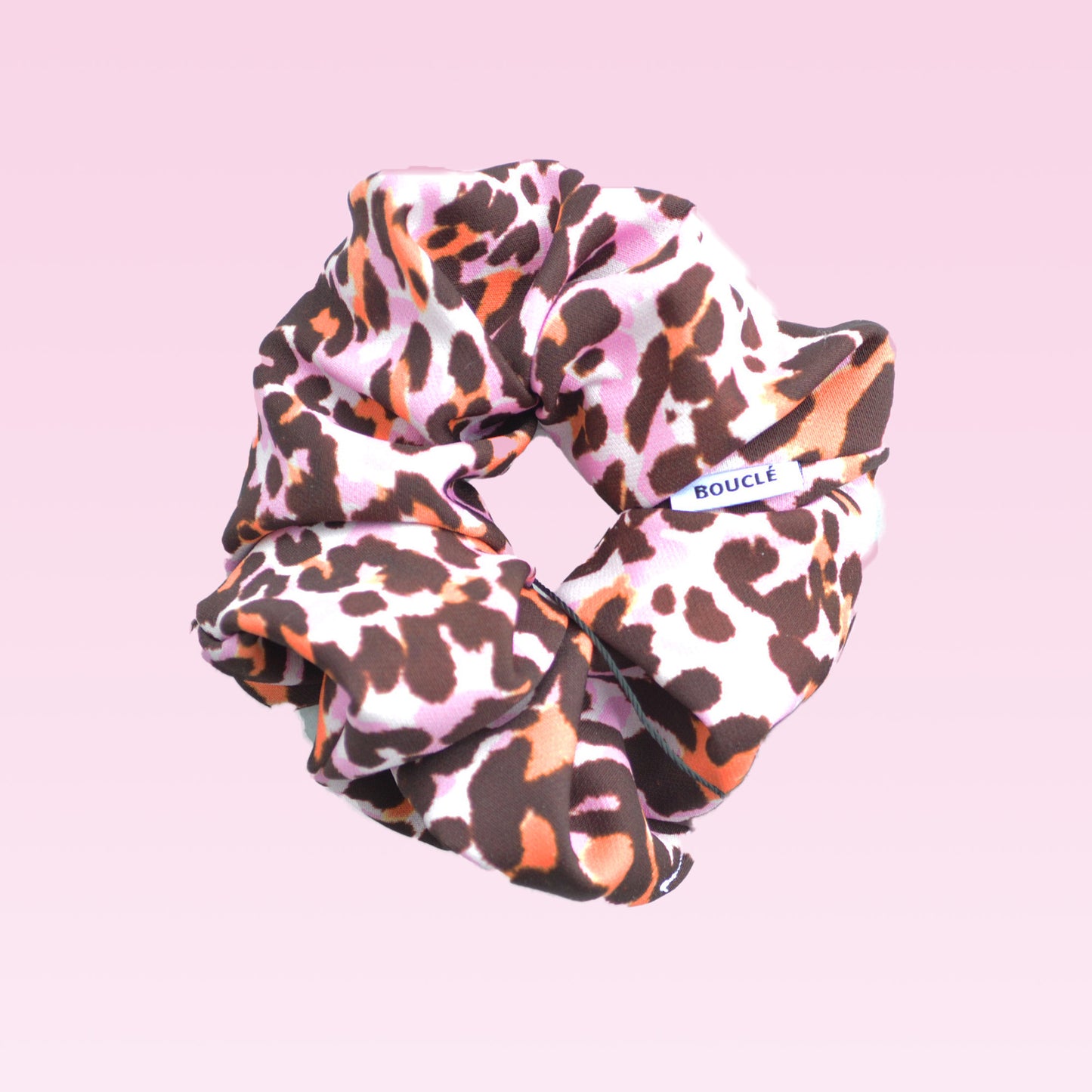 Pink Leopard Scrunchie | Large
