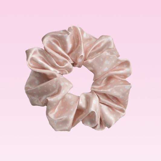 Peach Fawn Blush Satin Scrunchie | Large - BOUCLÉ & CO