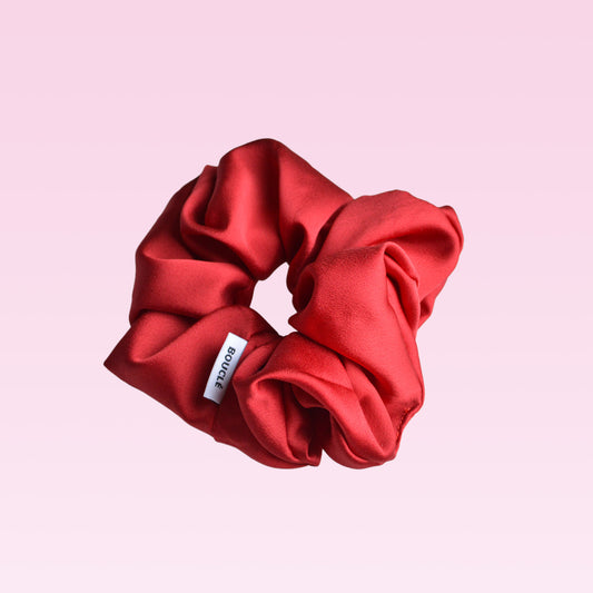 Red Satin Scrunchie | Large